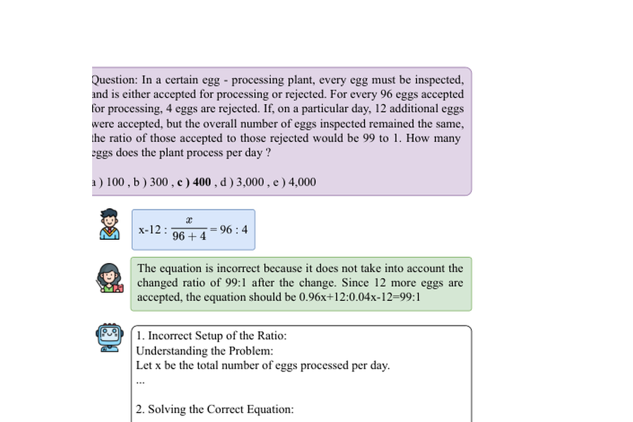 MathEDU paper figure showing a model feedback example.